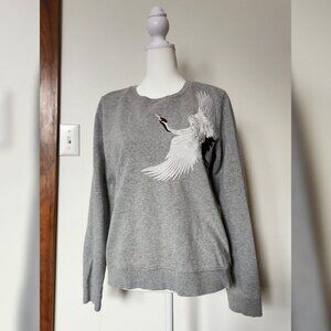 Lucky Brand Embroidered Crane Sweatshirt